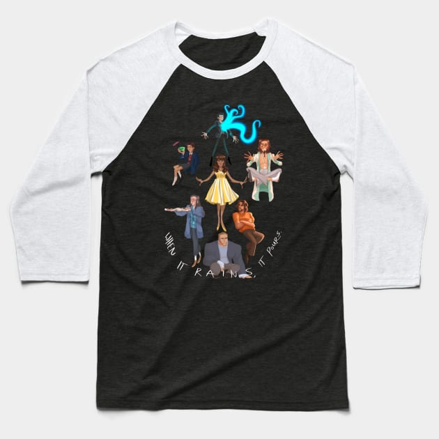 The Umbrellafam Baseball T-Shirt by parkinart